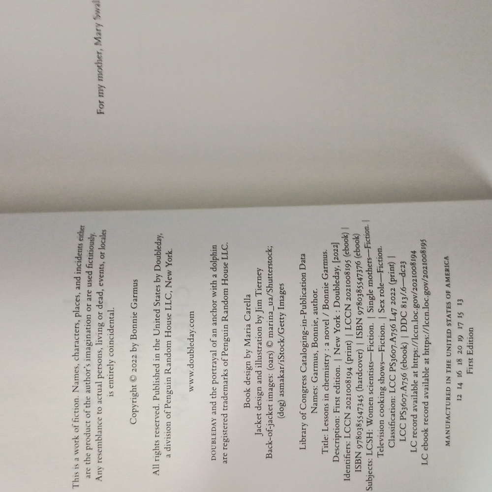 Lessons in Chemistry Hardcover Book By Bonnie Garmus - Picture 8 of 10